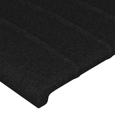 vidaXL Kopfteil mit Ohren Schwarz 103x23x78/88 cm Stoff