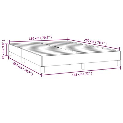 vidaXL Bettgestell ohne Matratze Creme 180x200 cm Stoff