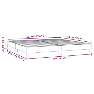 vidaXL Bettgestell Cappuccino-Braun 200x200 cm Kunstleder