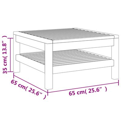 vidaXL 6-tlg. Garten-Lounge-Set mit Creme Kissen Massivholz Akazie