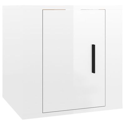 vidaXL TV-Wandschrank Hochglanz-Weiß 40x34,5x40 cm