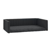 vidaXL Kofferraum-Hundebett Schwarz 70x45 cm Leinenoptik