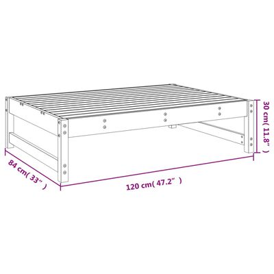 vidaXL Gartenhocker 120x80 cm Kiefernholz Imprägniert