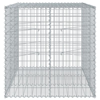 vidaXL Gabione mit Deckel 150x100x100 cm Verzinktes Eisen