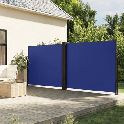 vidaXL Seitenmarkise Ausziehbar Blau 160x600 cm