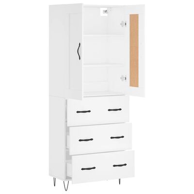 vidaXL Highboard Weiß 69,5x34x180 cm Holzwerkstoff