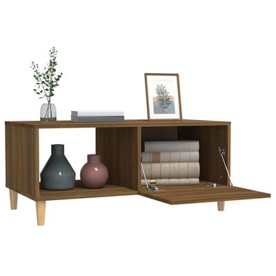 vidaXL Couchtisch Braun Eichen-Optik 89,5x50x40 cm Holzwerkstoff