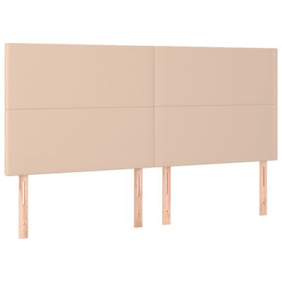 vidaXL Boxspringbett mit Matratze & LED Cappuccino-Braun 200x200cm