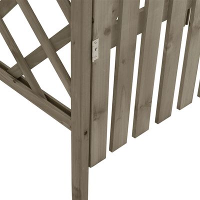 vidaXL Pergola mit Tor 116x40x204 cm Grau Massivholz Tanne