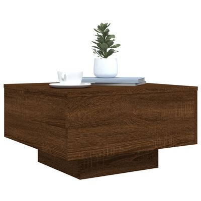 vidaXL Couchtisch Braun Eichen-Optik 55x55x31 cm Holzwerkstoff