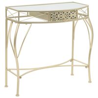 vidaXL Beistelltisch Französischer Stil Metall 82x39x76 cm Golden