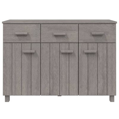 vidaXL Sideboard HAMAR Hellgrau 113x40x80 cm Massivholz Kiefer