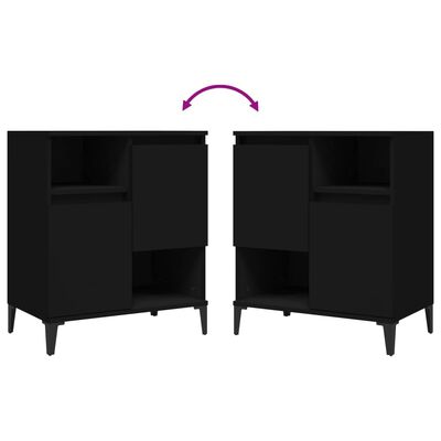 vidaXL Sideboards 3 Stk. Schwarz 60x35x70 cm Holzwerkstoff