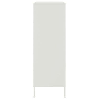 vidaXL Highboard Weiß 68x39x113 cm Stahl