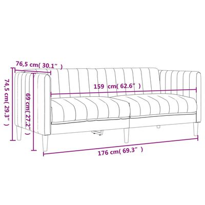 vidaXL 2-tlg. Sofagarnitur Braun Stoff