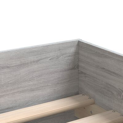 vidaXL Bettgestell mit Schubladen Grau Sonoma 90x190 cm