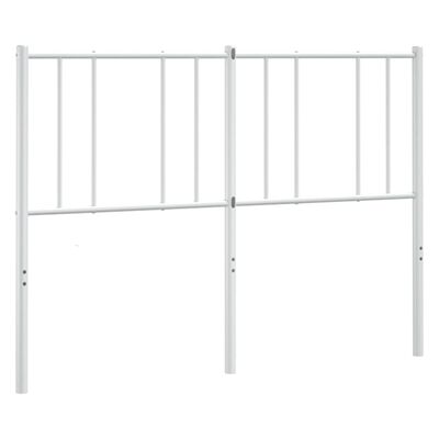 vidaXL Kopfteil Metall Weiß 150 cm