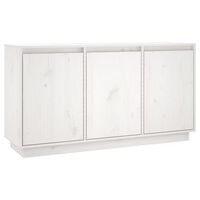 vidaXL Sideboard Weiß 111x34x60 cm Massivholz Kiefer