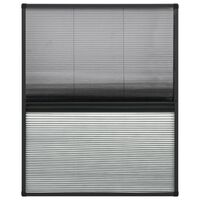 vidaXL Insektenschutz-Plissee für Fenster Alu 60x80 cm mit Jalousie