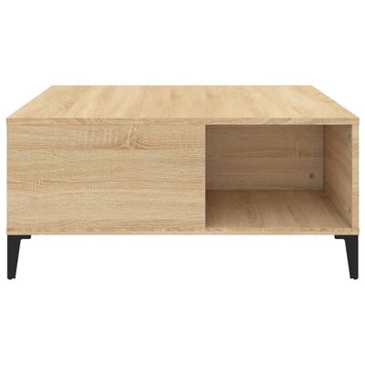 vidaXL Couchtisch Sonoma-Eiche 80x80x36,5 cm Holzwerkstoff