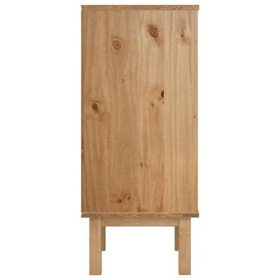 vidaXL Schubladenschrank OTTA Braun&Weiß 76,5x39,5x90 cm Massivholz