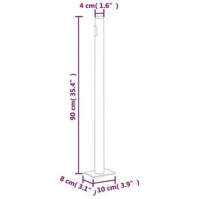 vidaXL Ausziehbare Seitenmarkise 140x1200 cm Creme