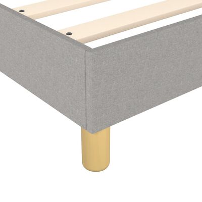 vidaXL Boxspringbett mit Matratze Hellgrau 160x200 cm Stoff