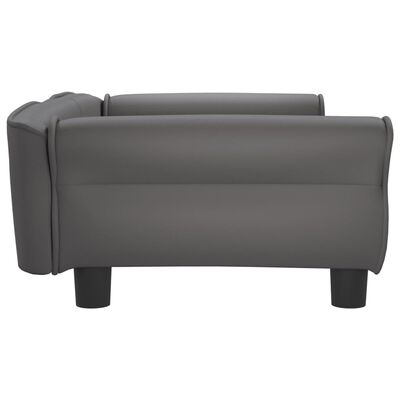 vidaXL Hundebett Grau 95x55x30 cm Kunstleder