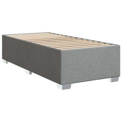 vidaXL Boxspringbett mit Matratze Hellgrau 80x200 cm Stoff