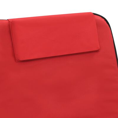 vidaXL Klappbare Strandmatte 2 Stk. Stahl und Stoff Rot