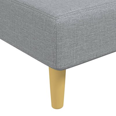 vidaXL Schlafsofa in L-Form Hellgrau 279x140x70 cm Stoff