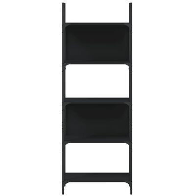 vidaXL Bücherregal 5 Böden Schwarz 60,5x24x166,5 cm Holzwerkstoff