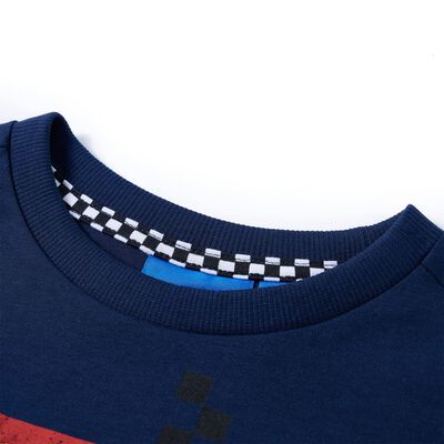 Kinder-Langarmshirt Marineblau 140