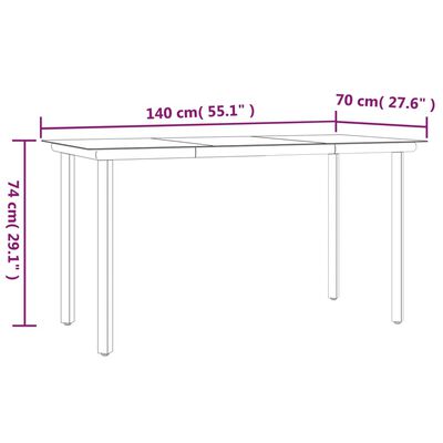 vidaXL 5-tlg. Garten-Essgruppe Schwarz Poly Rattan