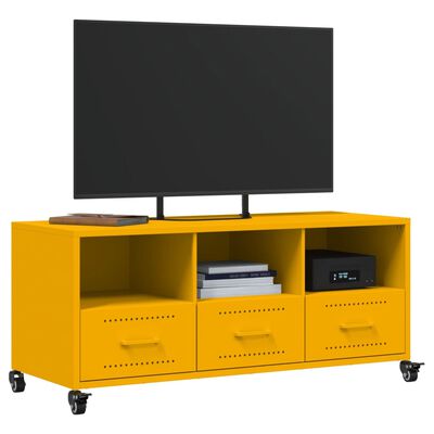 vidaXL TV-Schrank Senfgelb 100,5x39x43,5 cm Stahl