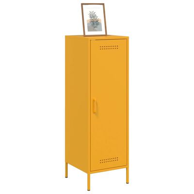 vidaXL Highboard Senfgelb 36x39x113 cm Stahl