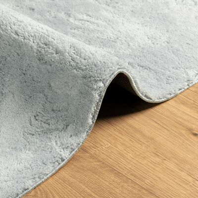 vidaXL Teppich HUARTE Kurzflor Weich und Waschbar Blau 100x200 cm