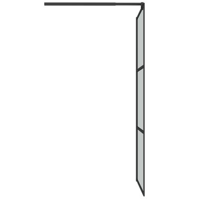 vidaXL Duschwand für Walk-In Dusche 80x195 cm Dunkel ESG Glas Schwarz