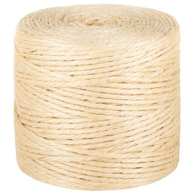 vidaXL Seil 100% Sisal 4 mm 250 m