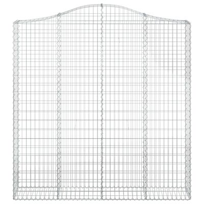 vidaXL Gabionen mit Hochbogen 6 Stk. 200x30x200/220cm Verzinktes Eisen