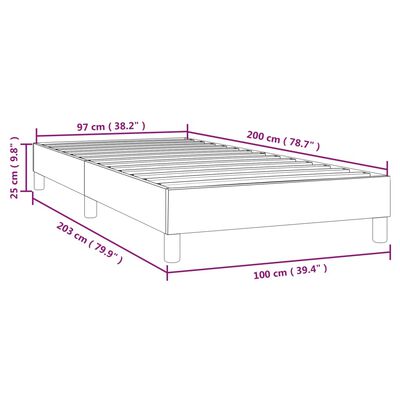 vidaXL Bettgestell Schwarz 100x200 cm Samt