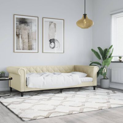 vidaXL Tagesbett Creme 80x200 cm Kunstleder