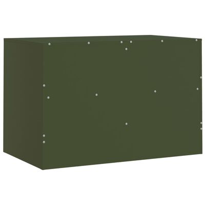 vidaXL TV-Schrank Olivgrün 67x39x44 cm Stahl