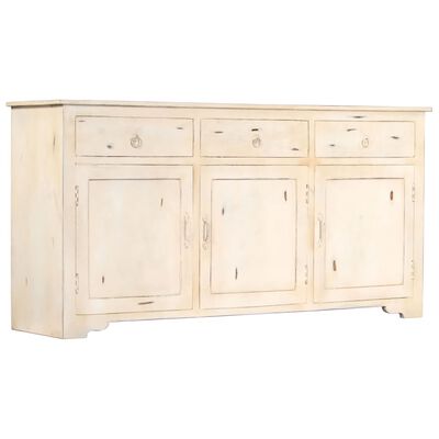 vidaXL Sideboard Weiß 160x40x80 cm Massivholz Mango