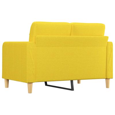 vidaXL 2-Sitzer-Sofa Hellgelb 120 cm Stoff