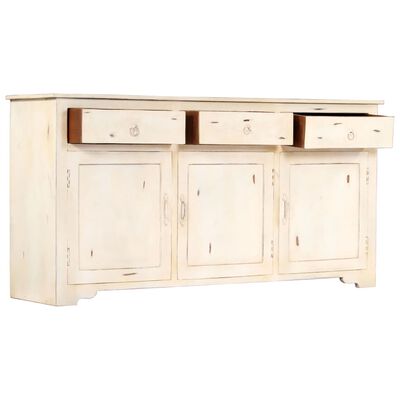 vidaXL Sideboard Weiß 160x40x80 cm Massivholz Mango