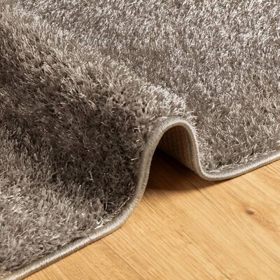 vidaXL Teppich ISTAN Hochflor Glänzend Grau 140x200 cm