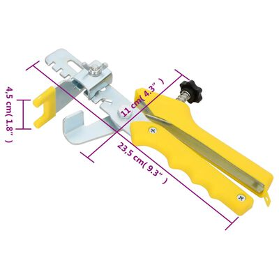 vidaXL Fliesen-Nivelliersystem 500 Keile 2500 Clips 3 mm