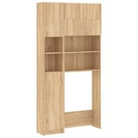 vidaXL Waschmaschinenschrank-Set Sonoma-Eiche Holzwerkstoff