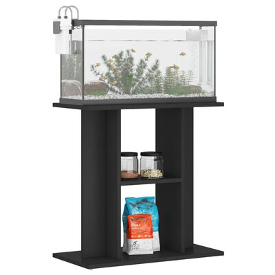 vidaXL Aquariumständer Schwarz 60x30x60 cm Holzwerkstoff